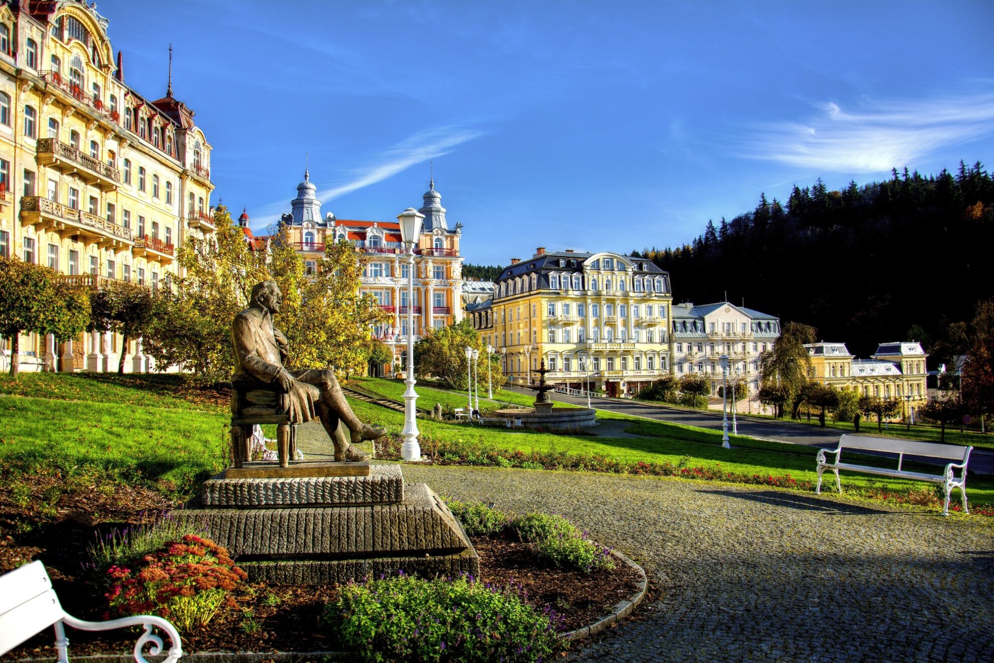 Marienbad, Goetheplatz, Tschechien, Böhmische Bäderdreieck